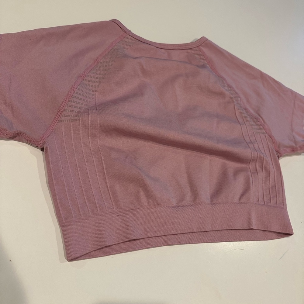 Pink Cropped Athletic Top